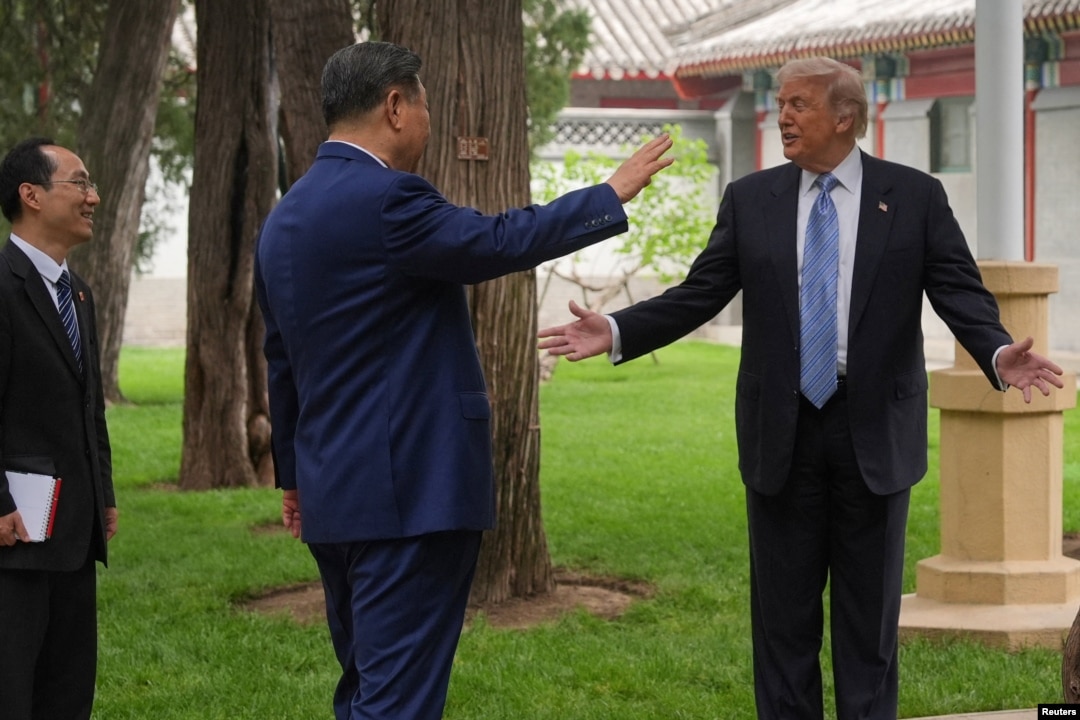 组图:美国总统特朗普在中南海会晤中国国家主席习近平