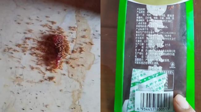 恐怖!中国肉干碎渣掉地上 蚂蚁吃完全死 恐怖!中国肉干碎渣掉地上 蚂蚁吃完全死