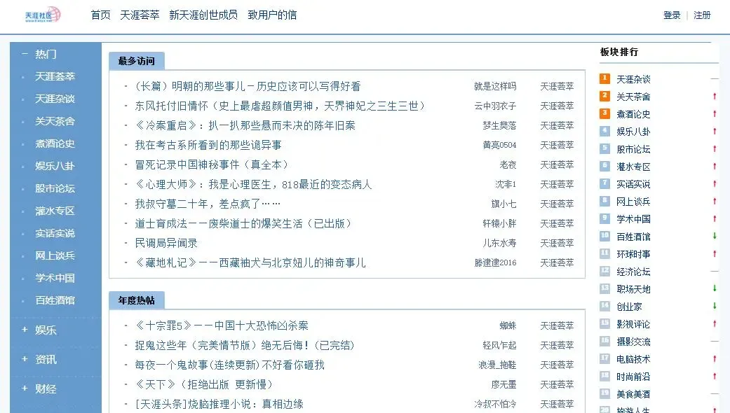 天涯社区回归?但那个时代回不来了 天涯社区回归?但那个时代回不来了