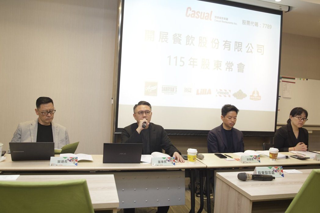 开展餐饮召开 115 年股东常会,会中通过申请上柜等相关议案。图/开展餐饮集团提... 开展餐饮召开 115 年股东常会,会中通过申请上柜等相关议案。图/开展餐饮集团提...